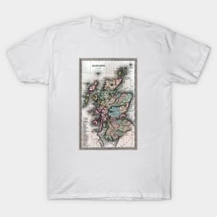 1835 Map of Scotland T-Shirt